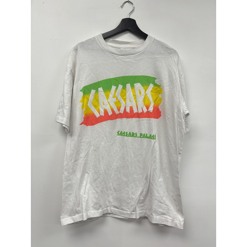 Vintage Caesars Palace Shirt Large Graphic Tee‎ Las Vegas Casino 90s Betting